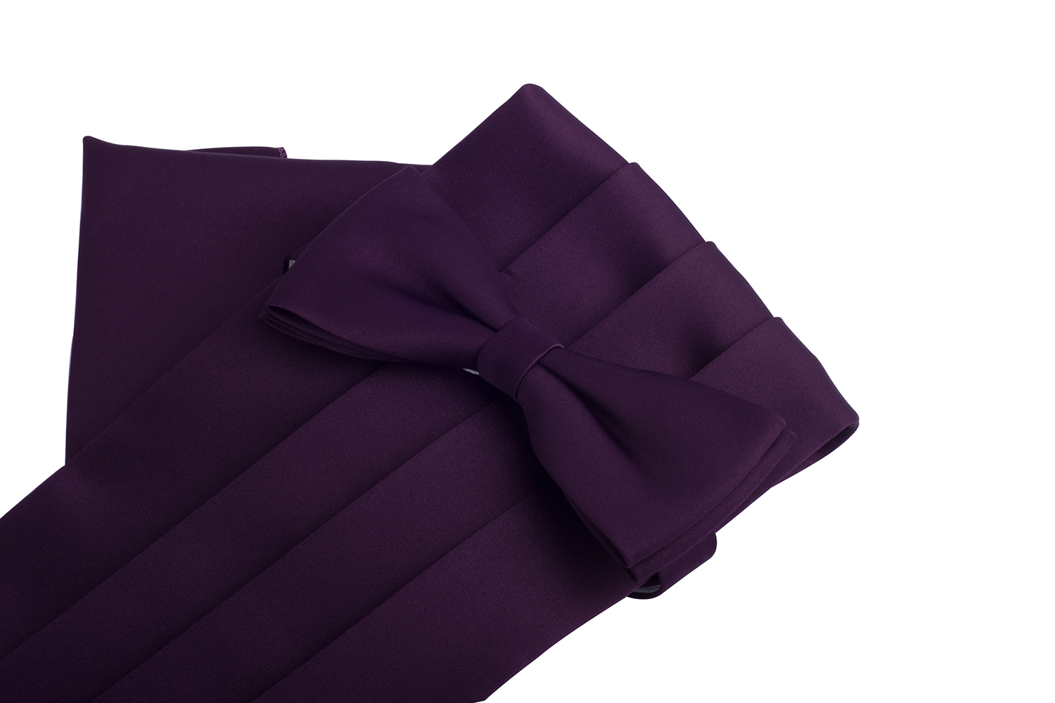 Pas smokingowy śliwkowy, fioletowy ciemny